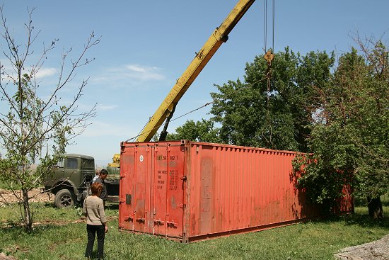 Container voor onze bouwmaterialen