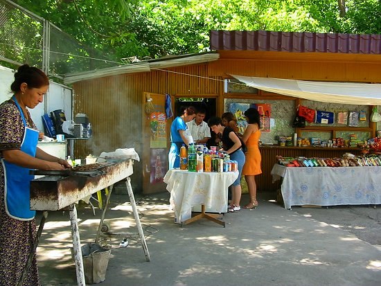 Restaurant in de dierentuin