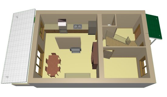 Plattegrond begane grond na de verbouwing