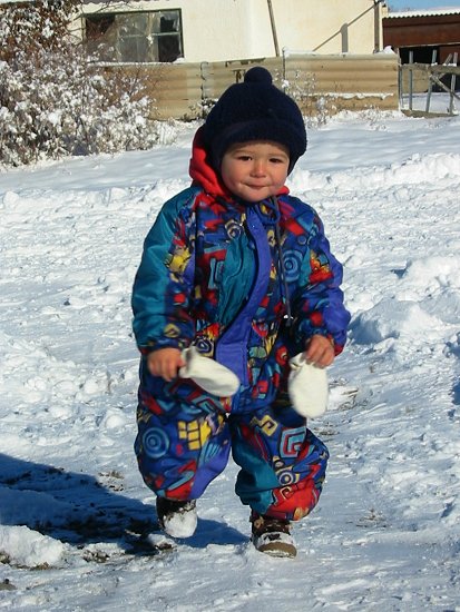 Nathalie in de sneeuw