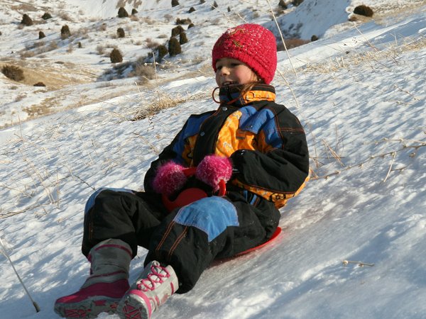 Nathalie in de sneeuw