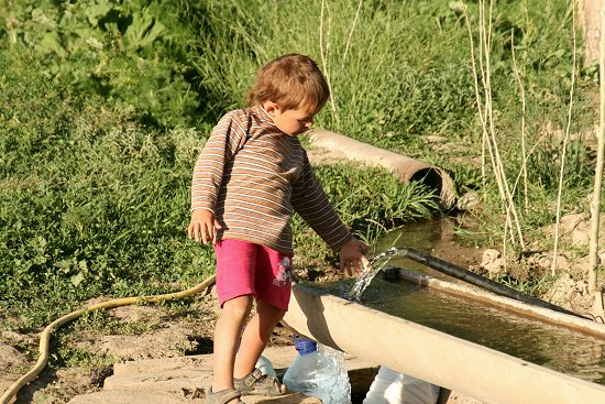 Wateraansluiting op de boerderij