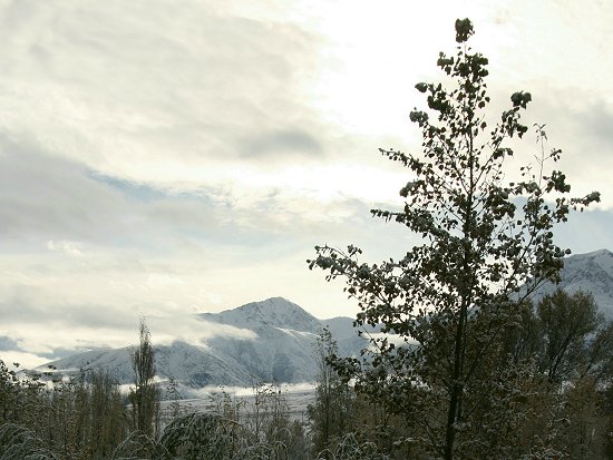 Winter in oktober in Kazachstan