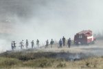 Brand in het veld