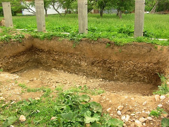 Vierkant gat voor de septictank